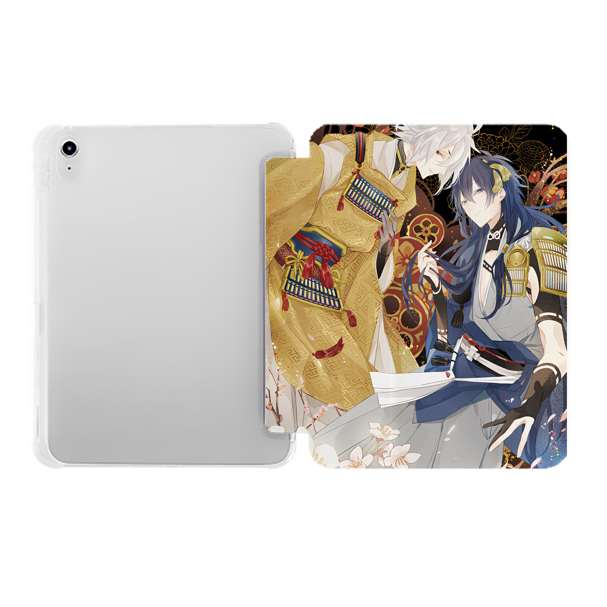 （画像用） 刀剣乱舞 Touken Ranbu IPad ケース ペン収納付き 三つ折りスタンド PUレザー×シリコン 対応機種9.5/10.5/10.9インチ